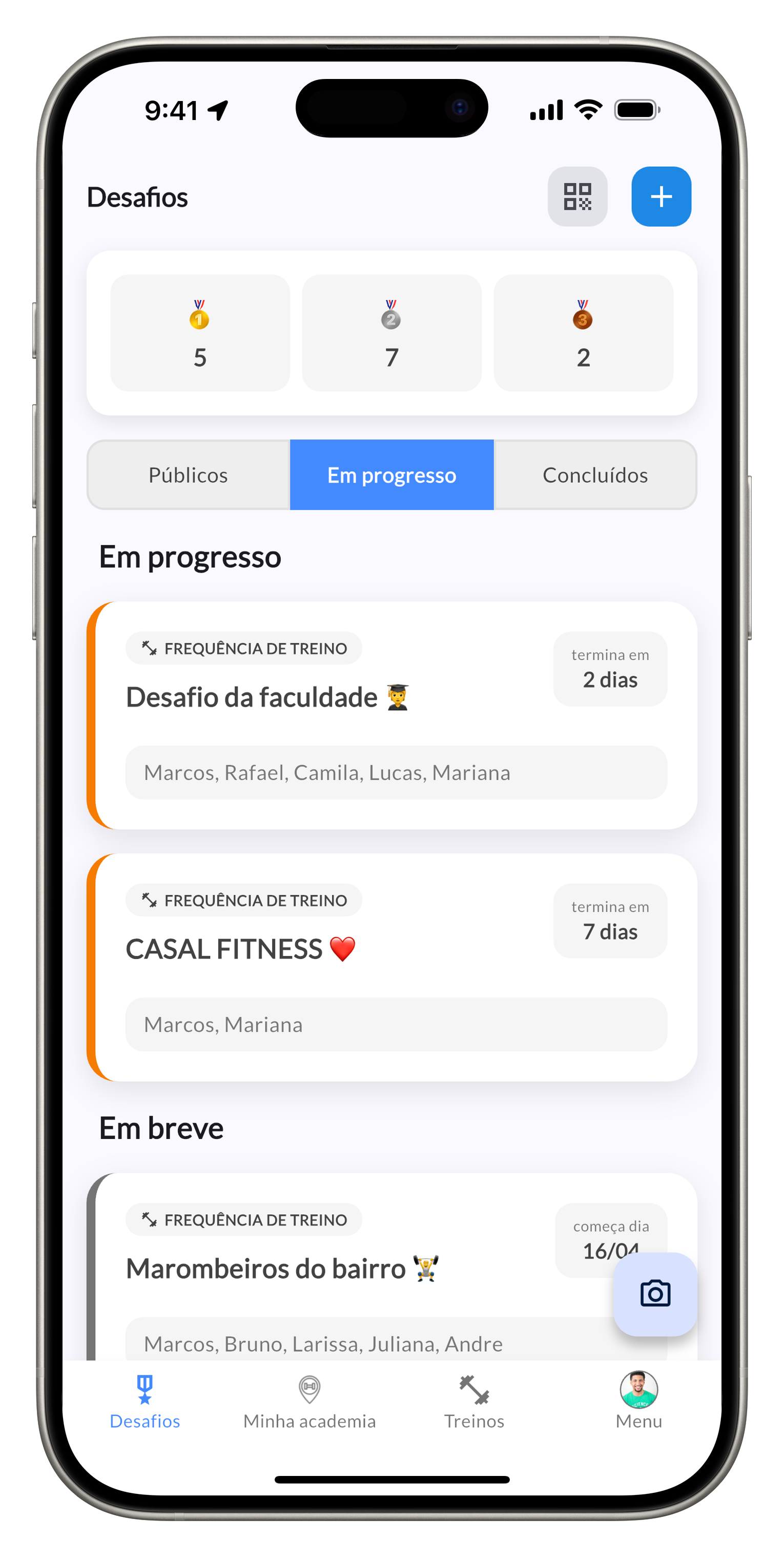 Challenge List Screenshot